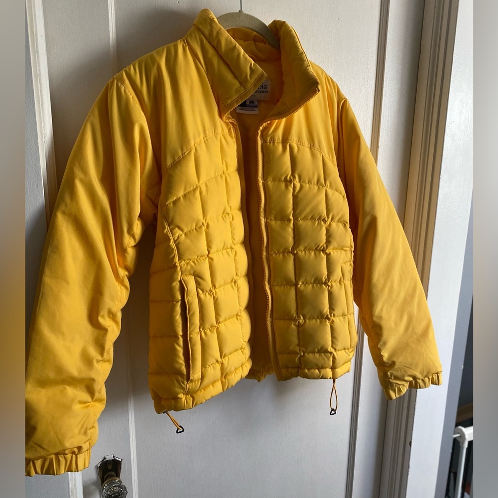 Columbia size medium yellow puffer jacket